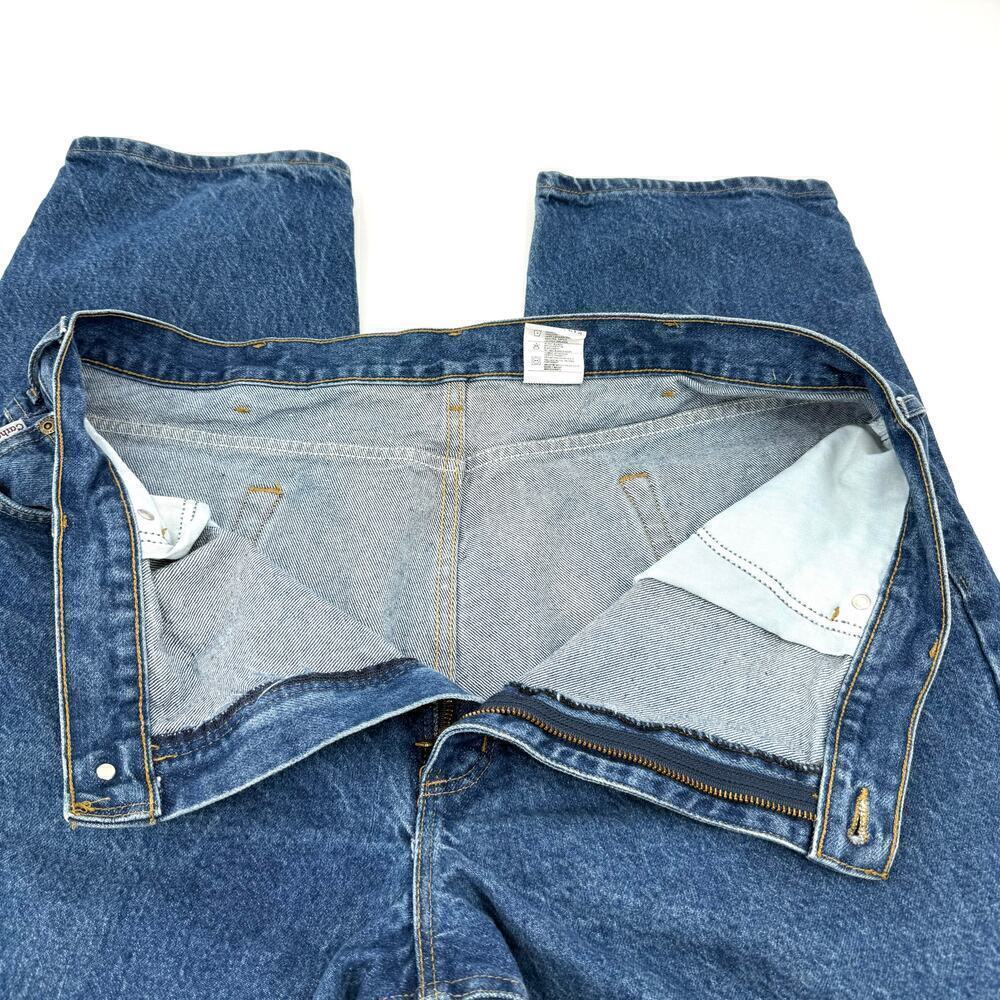 Vintage Carhartt Straight Fit Tapered Leg Jeans Men's Size 41x32 USA Union Made - Picture 6 of 10